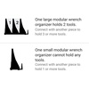 image:imageTEKTON 40Tool Modular Wrench Organizer Set Red  OTM92240  Made in USARed