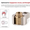 image:imageTEKTON 38 Inch Drive x 1 Inch 6Point Flare Nut Crowfoot Wrench  WCF15225  Made in USA1Inch