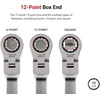 image:imageTEKTON Long FixedFlex Head 12Point Ratcheting Box End Wrench Set 14Piece 619 mm  WRB9500315Piece 141Inch