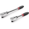 image:imageTEKTON 12 Inch Drive Flex Head QuickRelease Comfort Grip Ratchet Set 2Piece 1012 14 in  SRH92302Nonquickrelease