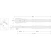 image:imageTEKTON 12 Inch Drive x 14 Inch Flex Head Bent Handle NonQuickRelease Long Ratchet  SRH2321412 Inch Drive x 14 Inch