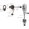 image:imageTEKTON 12 Inch Drive x 14 Inch Flex Head Bent Handle NonQuickRelease Long Ratchet  SRH2321412 Inch Drive x 14 Inch