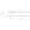 image:imageTEKTON 12 Inch Drive x 14 Inch Flex Head Bent Handle NonQuickRelease Long Ratchet  SRH2321438 Inch Drive x 12 Inch
