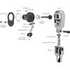 image:imageTEKTON 14 38 12 Inch Drive NonQuickRelease Ratchet and Breaker Bar Set 15Piece  SDR99901Flex Head Quickrelease
