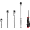 image:imageTEKTON 14 Inch Drive NonQuickRelease Ratchet and Spinner Handle Set 5Piece  SDR99009Standard Grip