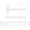 image:imageTEKTON 36 oz Flat Steel Face Dead Blow Hammer  HDB40036  Made in USA26 oz