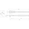 image:imageTEKTON 38 Inch Drive QuickRelease Small Body Ratchet Set 3Piece 3 6 in 6 in flex  SRH99122Flex Head QuickRelease