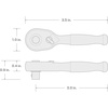 image:imageTEKTON 38 Inch Drive QuickRelease Small Body Ratchet Set 3Piece 3 6 in 6 in flex  SRH99122QuickRelease