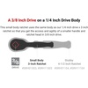 image:imageTEKTON 38 Inch Drive QuickRelease Small Body Ratchet Set 3Piece 3 6 in 6 in flex  SRH99122QuickRelease
