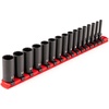 image:imageTEKTON 14 Inch Drive Shallow 12Point Impact Socket Set with Case 29Piece 5321116 in  SID90404Deep
