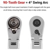 image:imageTEKTON 14 Inch Drive x 3 Inch Flex Head QuickRelease Stubby Ratchet with Handle Tang  SRH38003