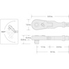 image:imageTEKTON 14 Inch Drive x 3 Inch Flex Head QuickRelease Stubby Ratchet with Handle Tang  SRH38003