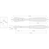 image:imageTEKTON 38 Inch Drive x 12 Inch Flex Head QuickRelease Comfort Grip Long Ratchet  SRH3211212 Inch