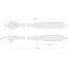 image:imageTEKTON 38 Inch Drive x 12 Inch QuickRelease Comfort Grip Long Ratchet  SRH1211238 Inch Drive x 18 Inch