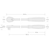 image:imageTEKTON 38 Inch Drive x 12 Inch QuickRelease Comfort Grip Long Ratchet  SRH1211238 Inch Drive x 18 Inch