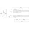 image:imageTEKTON 38 Inch Drive x 412 Inch Flex Head NonQuickRelease Stubby Ratchet  SRH2610438 Inch Drive x 412 Inch Flex Head NonQR