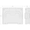image:imageTEKTON Shallow Stacking Tool Box LBOXX 1 with Black Mini Stacking Tool Box LBOXX Mini and Organizer Bins  OLB91014