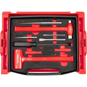 image:imageTEKTON Hammers Pry Bars Punches and Chisels Set with Open Top Drawer and Rack 9Piece  OLB94701