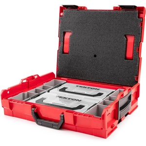 image:imageTEKTON Shallow Stacking Tool Box LBOXX 1 with Black Mini Stacking Tool Box LBOXX Mini and Organizer Bins  OLB91014