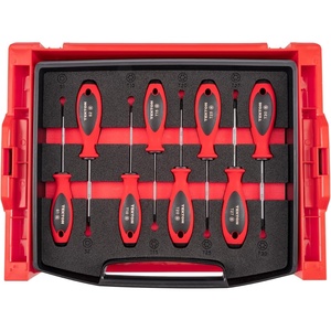 image:imageTEKTON Square and Torx Screwdriver Set with Open Top Drawer and Rack  4 Inch Shanks 8Piece T10T30 12  DWZ90601