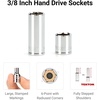 image:imageTEKTON 38 Inch Drive 6Point Socket and Ratchet Set with Rails and Tray 36Piece 141 in  SKT13101