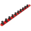 image:imageTEKTON 34 Inch Drive 2Rail Socket Organizer Set Red 20Tool  OST33120  Made in USARed