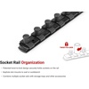 image:imageTEKTON 34 Inch Drive 2Rail Socket Organizer Set Red 20Tool  OST33120  Made in USARed