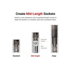 image:imageTEKTON 38 Inch Drive x 18 Inch Socket Extension  SHA1111838 Inch Drive x 1 Inch Pack of 2
