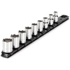 image:imageTEKTON 38 Inch Drive Deep 6Point Socket Set with Rail 9Piece 516  34 in  SHD91105Standard