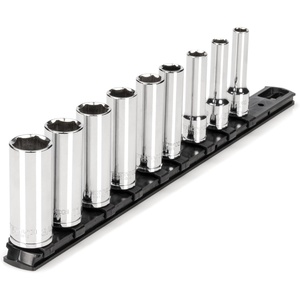 image:imageTEKTON 38 Inch Drive Deep 6Point Socket Set with Rail 9Piece 516  34 in  SHD91105Deep