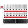 image:imageTEKTON 12 Inch Drive Shallow 12Point Socket Set with Rail 15Piece 1024 mm  SHD9210430Piece 1024 mm