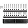 image:imageTEKTON 12 Inch Drive Shallow and Deep 12Point Socket Set with Rails and Tray 22Piece 381 in  SHD92210