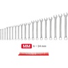 image:imageTEKTON Combination Wrench Set with Modular Organizers 27Piece 632 mm  WCB9520319Piece 624 mm
