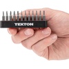 image:imageTEKTON 4 mm HexPozidriv Bit Set with Rail 12Piece 074 mm PZ0PZ2  DZZ9200512pc Electronics Bit Set