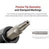 image:imageTEKTON 4 mm HexPozidriv Bit Set with Rail 12Piece 074 mm PZ0PZ2  DZZ9200512pc Tamper Hex Bit Set