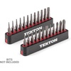 image:imageTEKTON 4 mm HexPozidriv Bit Set with Rail 12Piece 074 mm PZ0PZ2  DZZ920052pc 12Tool 4 mm Bit Rail Set