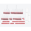 image:imageTEKTON Phillips Slotted Torx Square Screwdriver Set with Red Modular Organizers  4 8 18 Inch Shanks 54Piece  DWZ90124