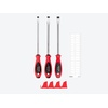 image:imageTEKTON Slotted Screwdriver Set with Red Modular Organizers  8 Inch Shanks 3Piece 1014 mm  DWS90113