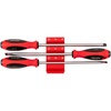 image:imageTEKTON Slotted Screwdriver Set with Red Modular Organizers  8 Inch Shanks 3Piece 1014 mm  DWS90113