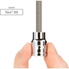 image:imageTEKTON 38 Inch Drive x T15 Long Torx Bit Socket  SHB14415Long